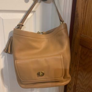 Like new camel leather Coach purse